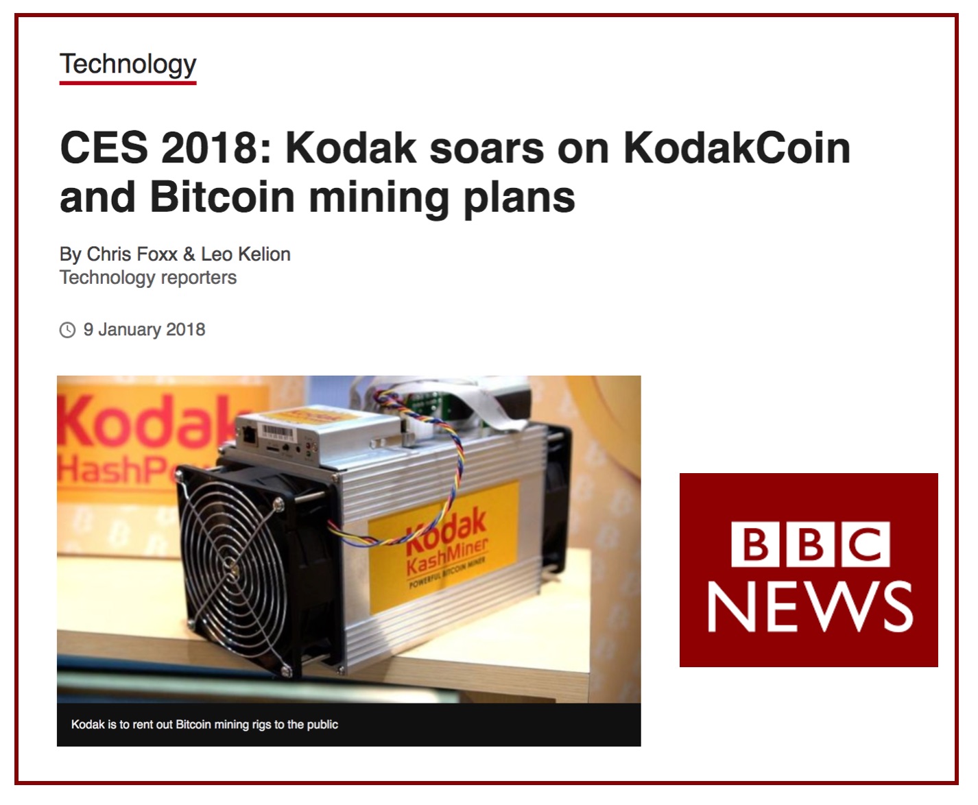 kodak crypto mining